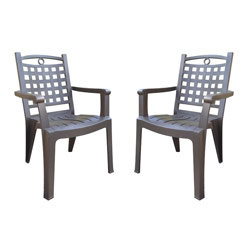 Lot de 2 fauteuils BORA Bronze