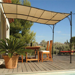 Tonnelle adossée LUBERON 3 x 3 M avec toile