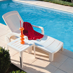 Lot de 2 bains de soleil FIDJI blanc