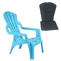 Lot de deux fauteuils SELVA Bleu turquoise avec coussins