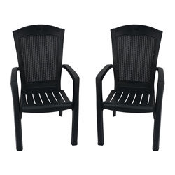 Lot de 2 fauteuils MINNESOTA graphite