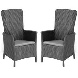 Lot de deux fauteuils CANBERRA Graphite