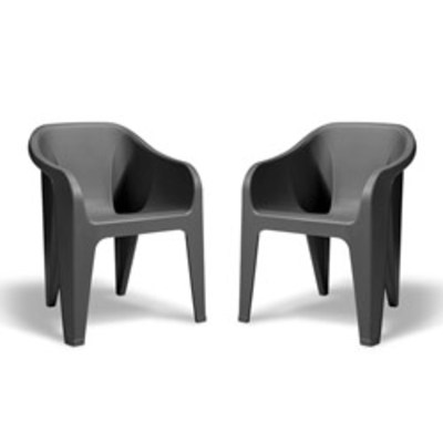 Lot de deux fauteuils ALMERIA Graphite