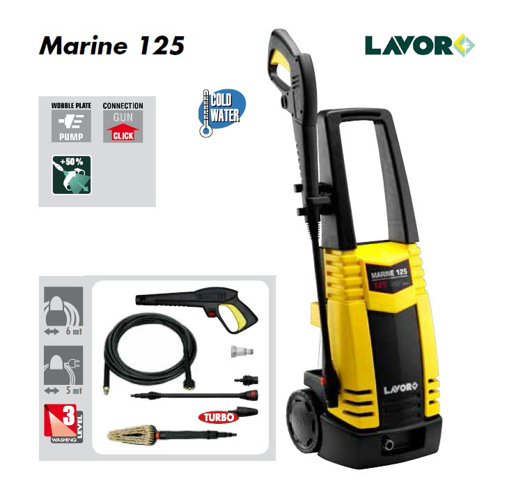 Lavor - Nettoyeur haute pression 125 Bars 1800W 400L/h - Marine 125
