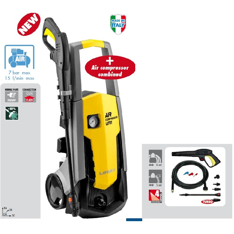 Lavor - Nettoyeur haute pression 145 Bars 2100W 450L/h + Compresseur - Enduro 145 Compressor
