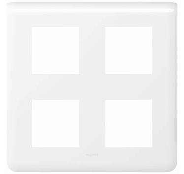 LEGRAND - Plaque 2x2x2 modules blanc - Mosaïc - 078838
