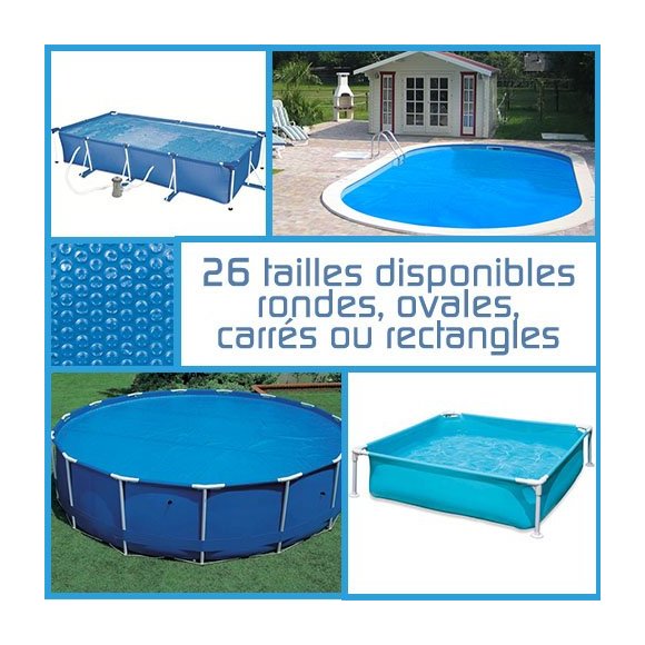 Bâche à Bulle Ovale 3.05m x 5.49m 180 Microns - Linxor