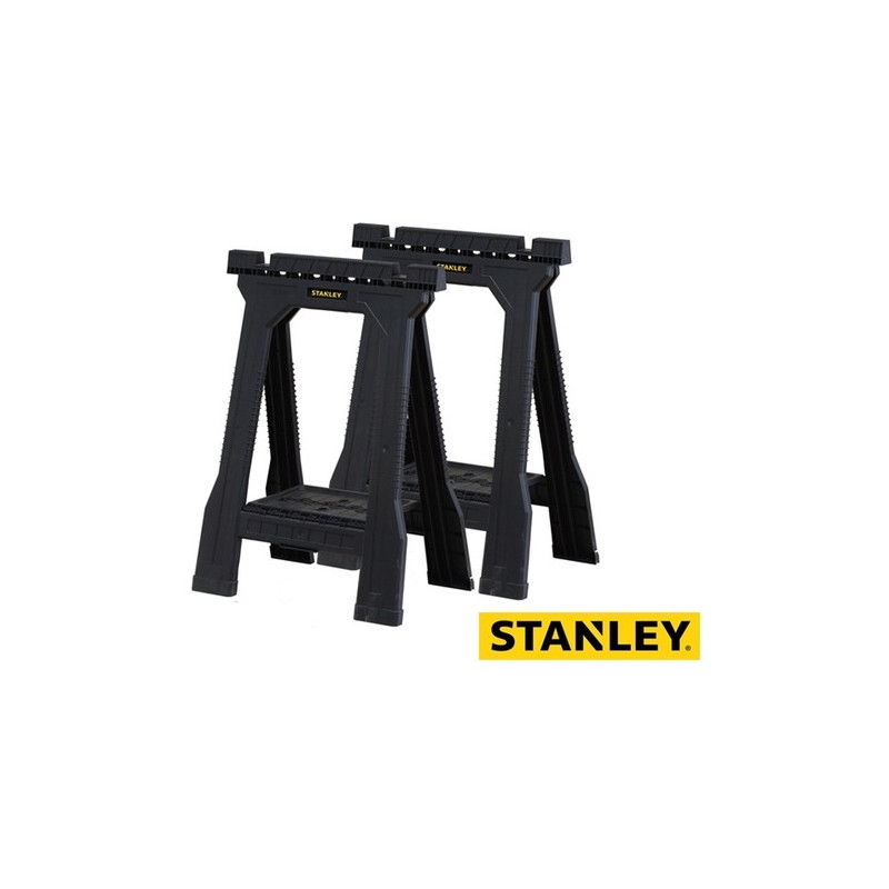 STANLEY Lot de 2 tréteaux pliables Junior charge 362kg - STANLEY - STST1-70355