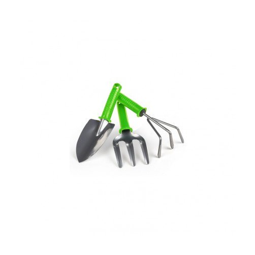 Lot de 3 outils de jardin: transplantoir, griffe et fourche à fleurs - OSE