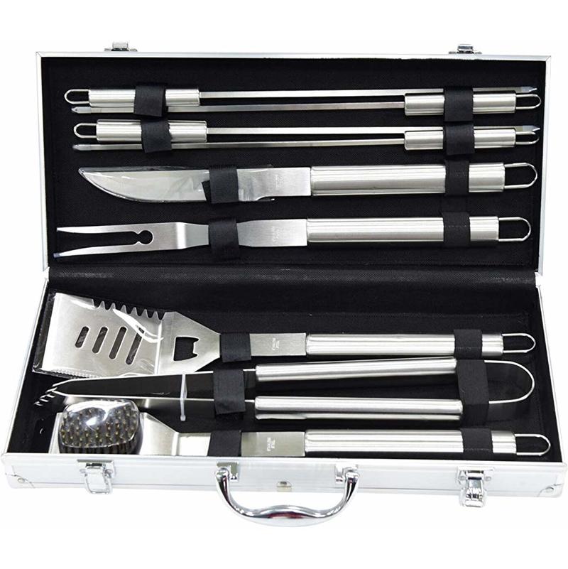 Malette d'accessoires kit de 9 pièces pour barbecue - GREADEN