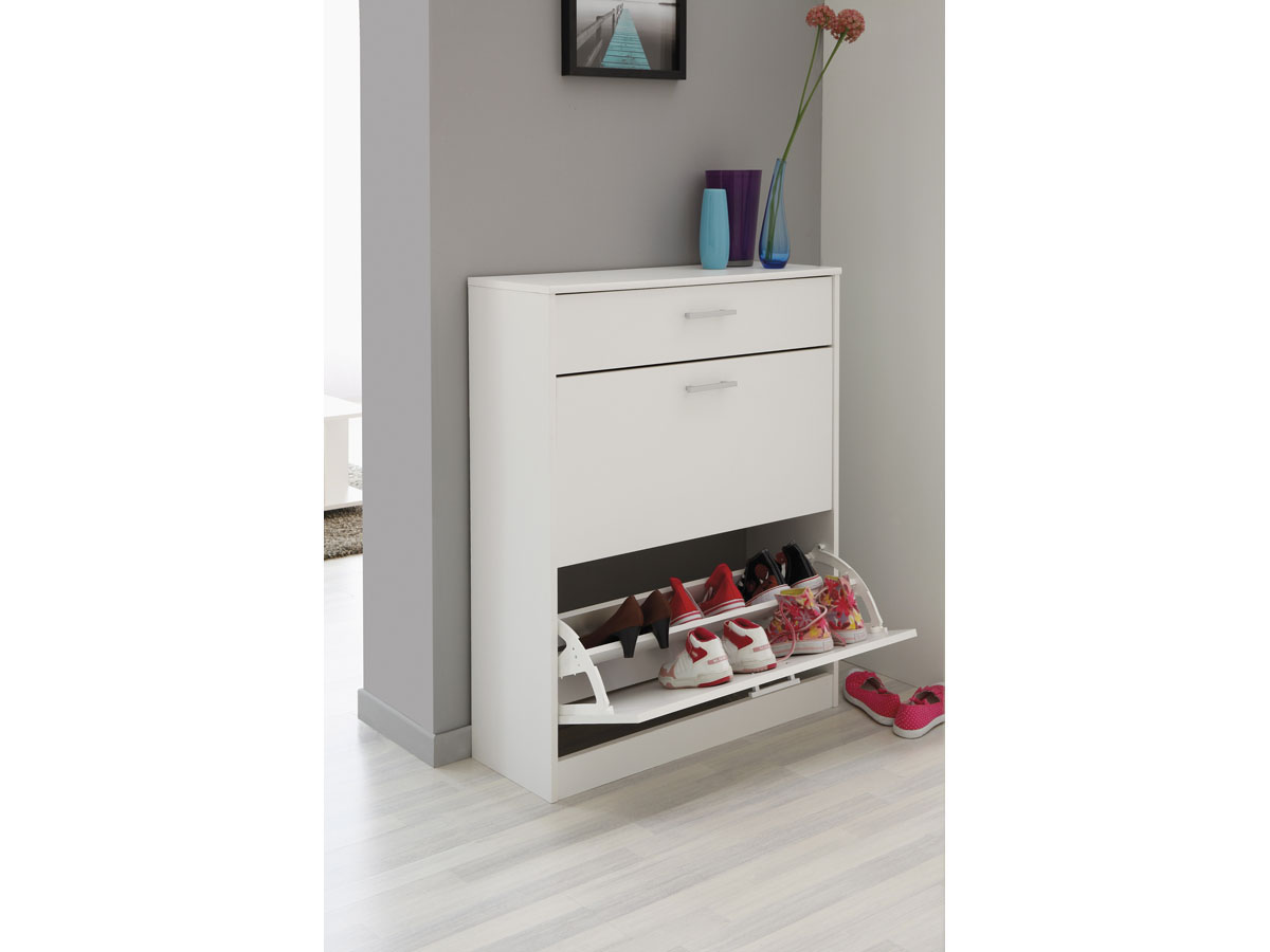 Meuble chaussures Soft - 80 x 29 x 100 cm - Blanc