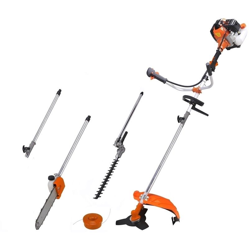 Multifonction thermique 4 en 1 avec guidon : tronçonneuse - débroussailleuse - taille-haies et rallonge - GT GARDEN