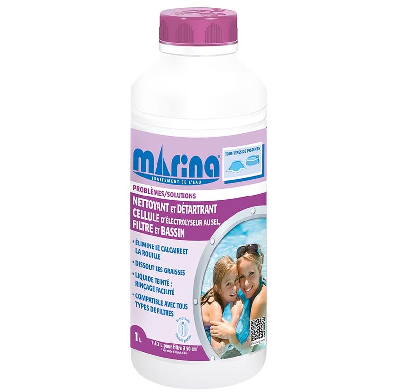 Nettoyant pour cellule d'électrolyseur au sel et filtre - Marina