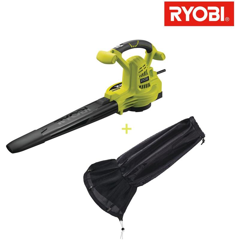 Pack souffleur aspiro-broyeur RYOBI 3000W 2en1 RBV3000CSV - Collecteur de feuilles universel RAC365 - RYOBI TOOLS Pack souffleur aspiro-broyeur RYOBI 3000W 2en1 RBV3000CSV - Collecteur de feuilles universel RAC365 - RYOBI TOOLS