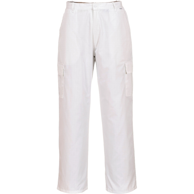 Pantalon de travail ESD Anti-statique blanc - Portwest - Homme et Femme Blanc M Blanc M