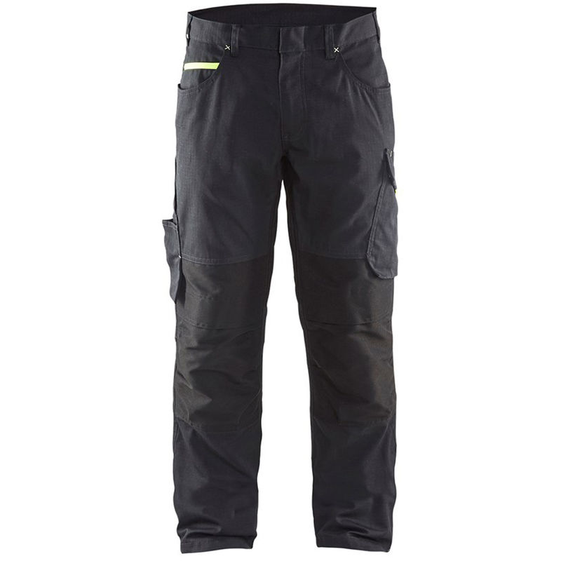 Pantalon de travail Blaklader Services Ripstop Noir / Jaune 54