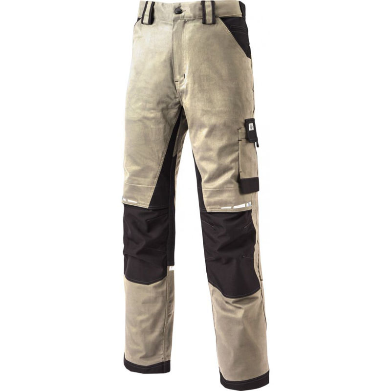 Pantalon de travail Dickies Grafter Duo Tone Premium Trousers Beige / Noir 50