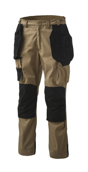Pantalon de travail INN-BUMPER 10DUC9 Kaki-Noir - 35% coton 65% polyester - Ducati - taille: 52R - DUCATI WORKWEAR