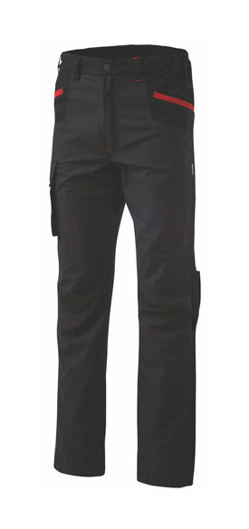 Pantalon de travail Ripstop INN-SADDLE 10DUC4 Noir-Gris foncé - 60% coton 40% polyester - Ducati - taille: 44R - DUCATI WORKWEAR
