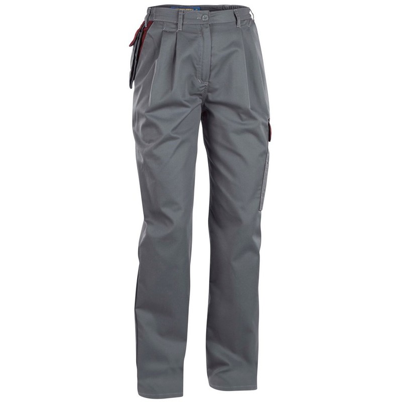 Pantalon femme Gris/bordeaux 7105 Blaklader - Gris / Bordeaux - 50