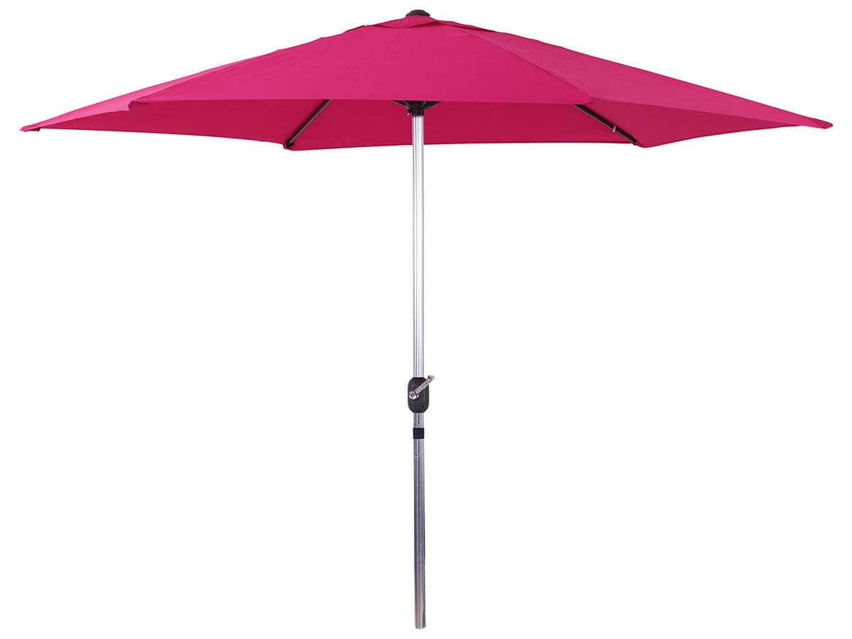 Parasol jardin droit Alu Sol - Rond - Ø 3m - Rose