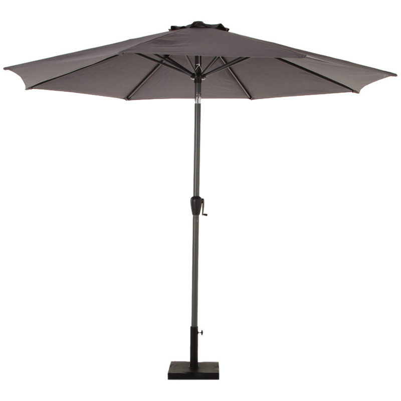 Parasol aluminium rond Fidji Ø 3 m Ardoise - HESPERIDE Parasol aluminium rond Fidji Ø 3 m Ardoise - HESPERIDE