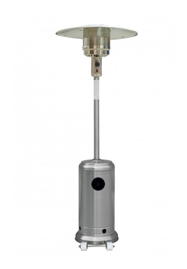 Parasol chauffant à gaz puissance réglable de 5 à 13 KW - Inox - L 81 x l 81 x H 225 - MA MAISON MES TENDANCES