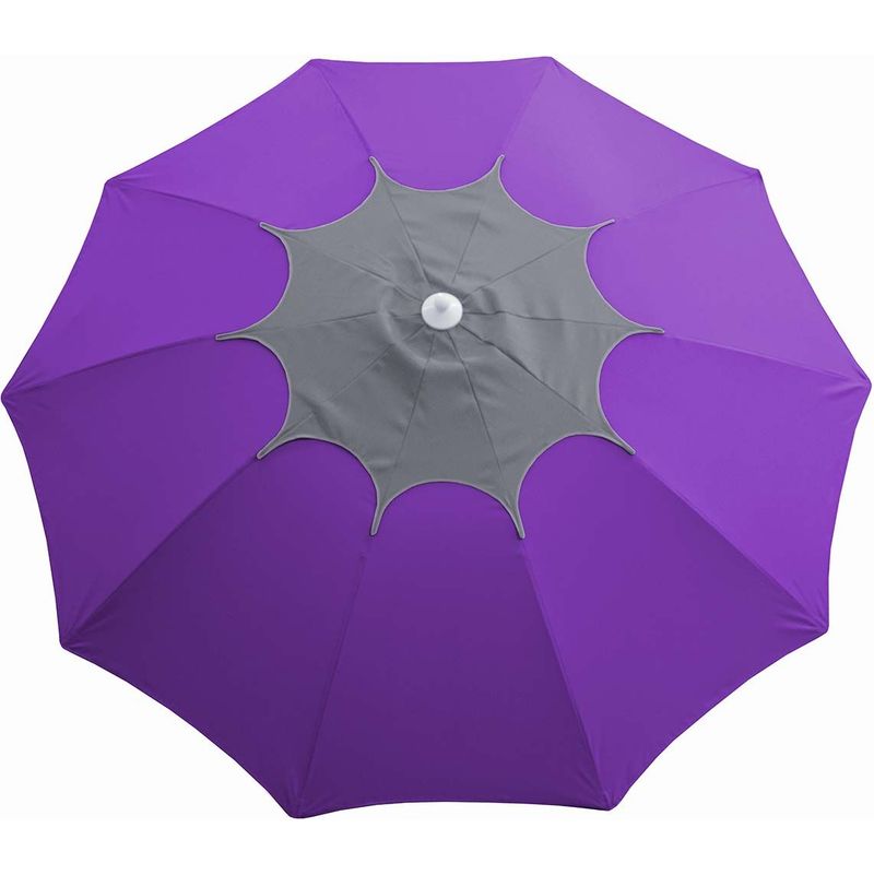 Parasol en fibre de verre Flower 270 cm - Cassis, Gris - PROLOISIRS
