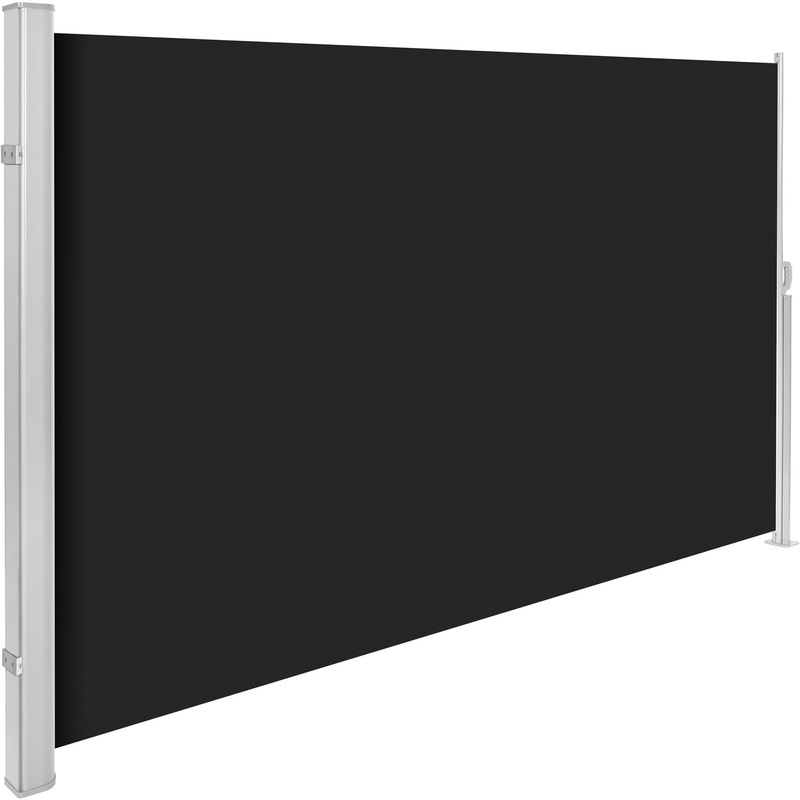 Paravent, Brise Vue, Store Latéral Vertical Rétractable Balcon Jardin Terrasse Aluminium 3 m x 2 m + Fixations Gris Noir - TECTAKE Paravent, Brise Vue, Store Latéral Vertical Rétractable Balcon Jardin Terrasse Aluminium 3 m x 2 m + Fixations Gris Noir - TECTAKE