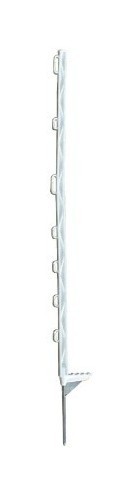 Piquet plastique bêche renforcée blanc vg 1,50 8 isolateurs - SéLECTION BRICO-TRAVO