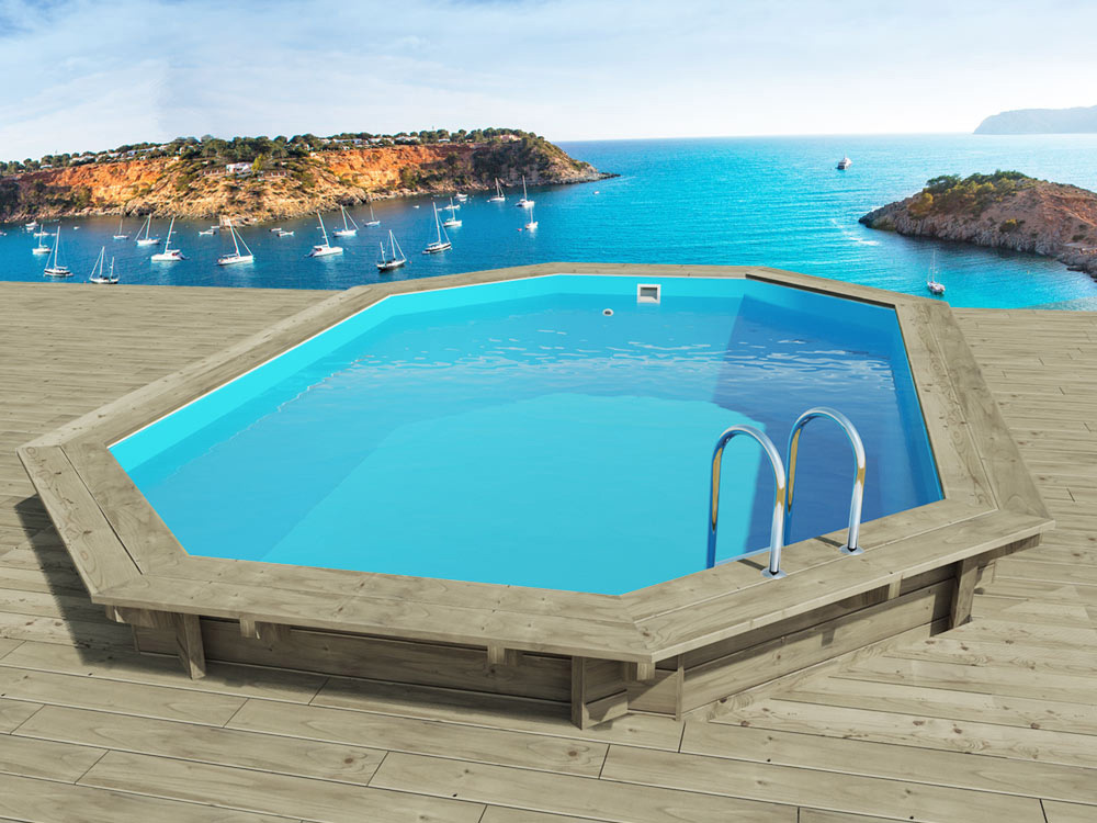 Piscine bois Miami - 4.86 x 3.36 x 1.20 m