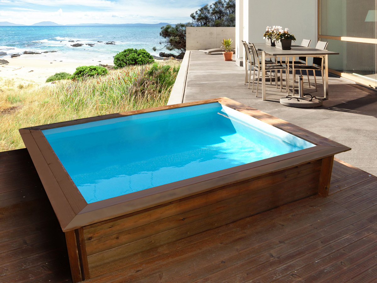 Piscine bois carrée Lulu - 2.26 x 2.26 x 0.71 m