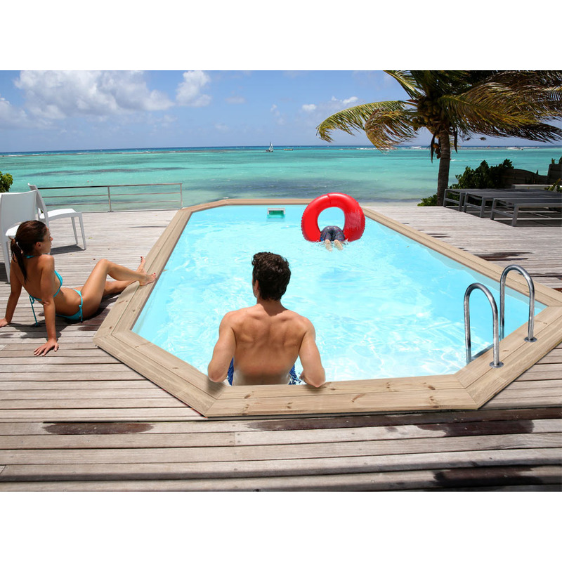 Piscine bois " Cordoue " - 3.48 x 2.15 x 1.18 m - HABITAT ET JARDIN
