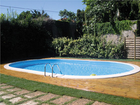 Kit piscine enterrée ovale Madagascar - 8.00 x 4.75 x 1.50 m