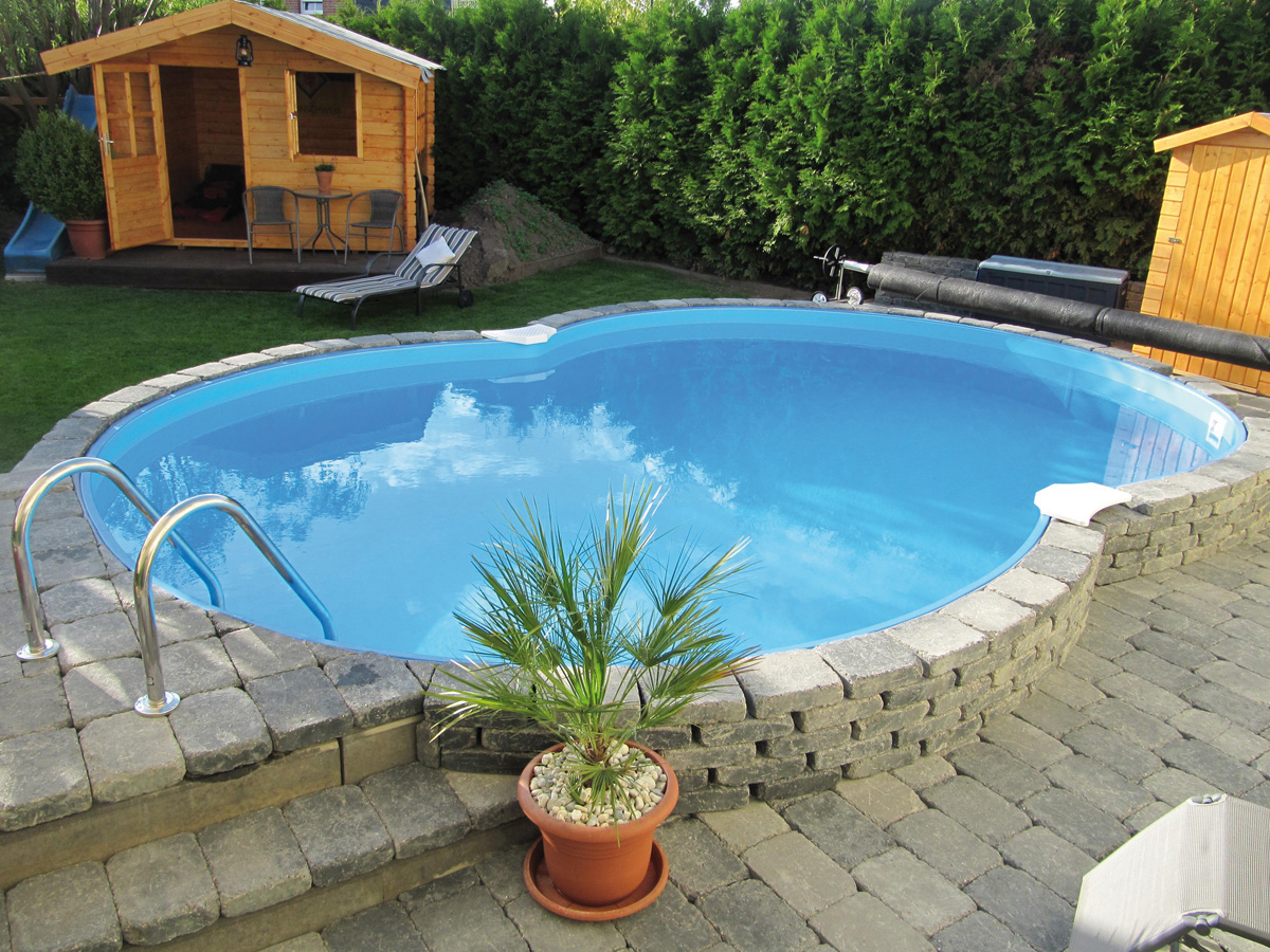 Kit piscine enterrée en 8 - 5.25 x 3.20 x 1.50 m