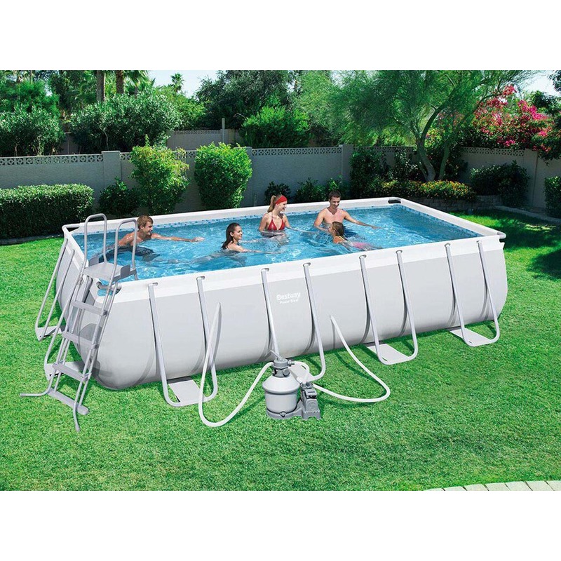 Piscine tubulaire rectangulaire - 4.88 x 2.44 x 1.22 m - BESTWAY Piscine tubulaire rectangulaire - 4.88 x 2.44 x 1.22 m - BESTWAY