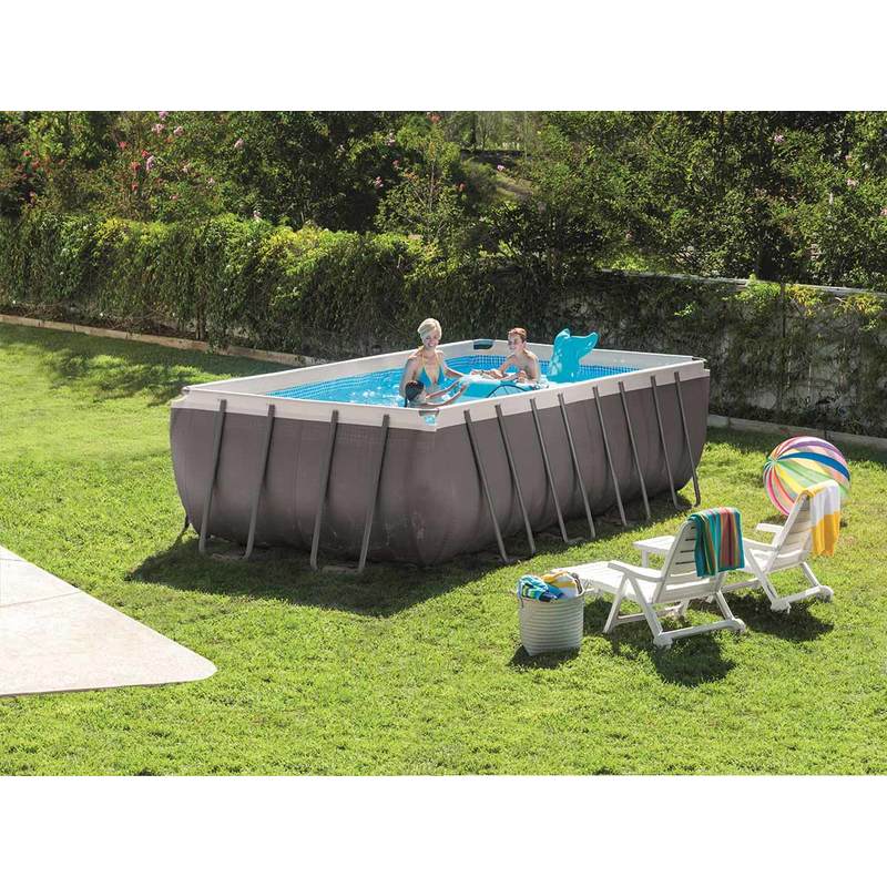 Piscine tubulaire Intex Ultra Silver rectangulaire 4,57 x 2,74 x 1,22 m