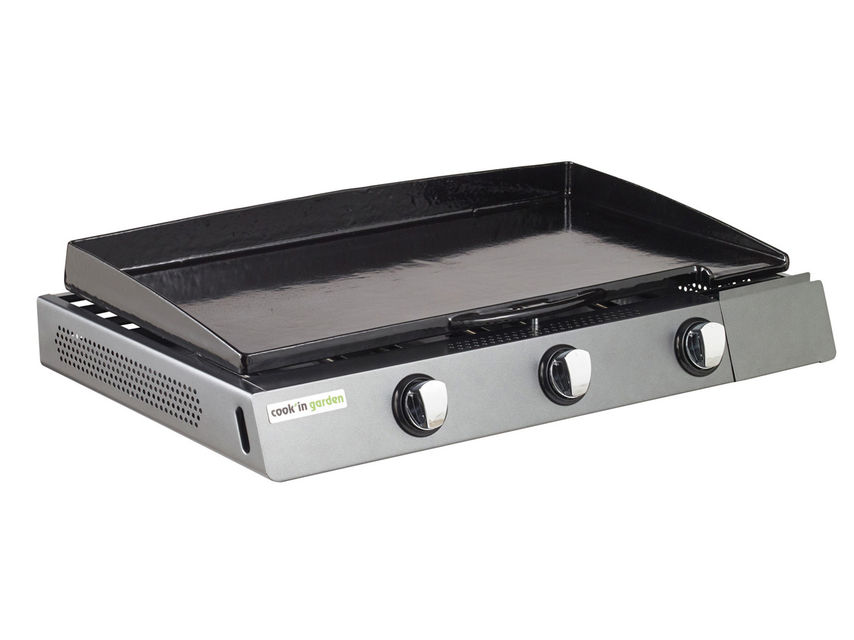 Plancha gaz à poser Finesta 77 - 3 brûleurs - 9 kw