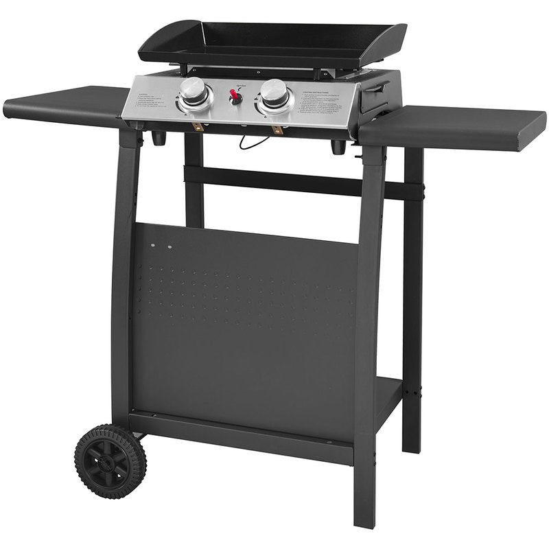 Plancha au gaz MALAGA - 2 brûleurs 5kW + chariot - HAPPY GARDEN