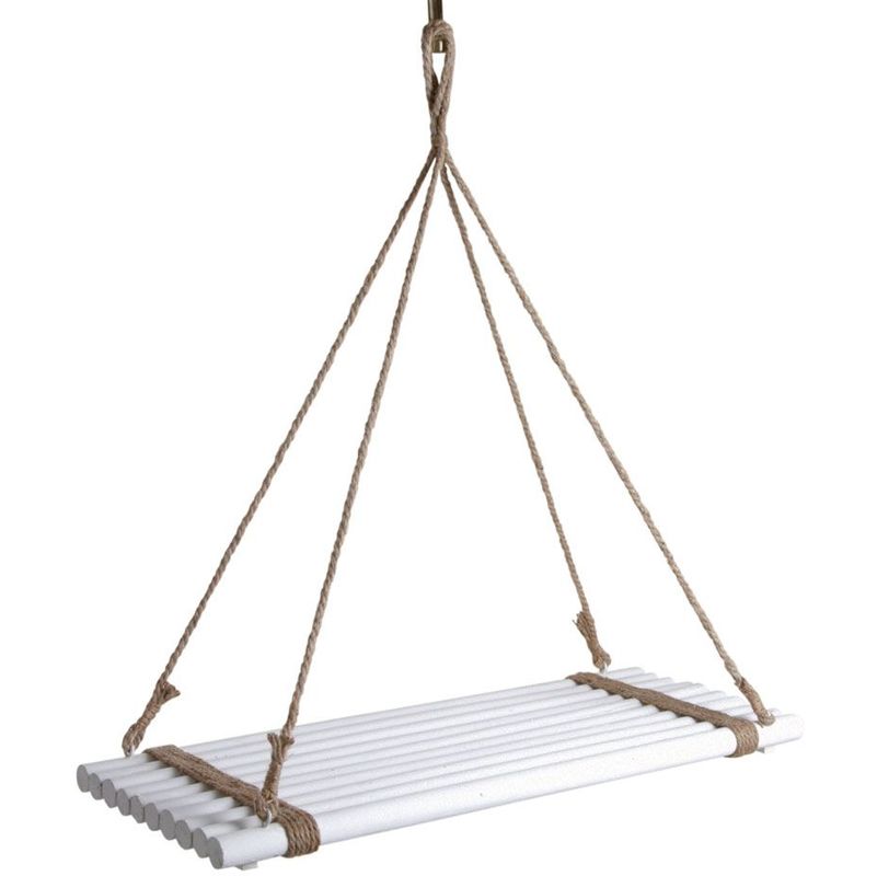 Plateau suspendu en bois teinté blanc - - AUBRY GASPARD Plateau suspendu en bois teinté blanc - - AUBRY GASPARD