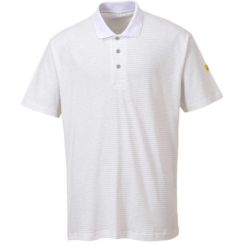 Polo antistatique ESD Portwest Blanc L
