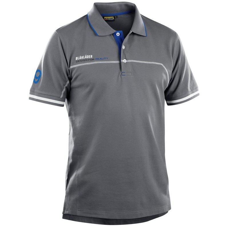 Le Polo Blaklader Gris/Bleu roi 3327 Blaklader - Gris / Bleu roi - 4XL