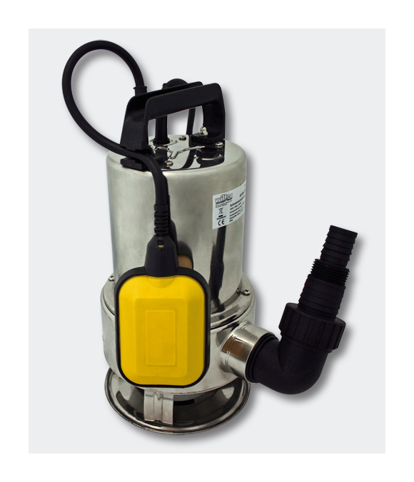 Pompe pour eaux sales Pompe immergée - Acier inoxydable 15.000 l/h - WILTEC
