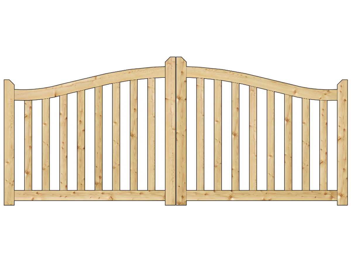 Portail jardin bois Brugge - 3.5 x 1.30 x 1.10 m