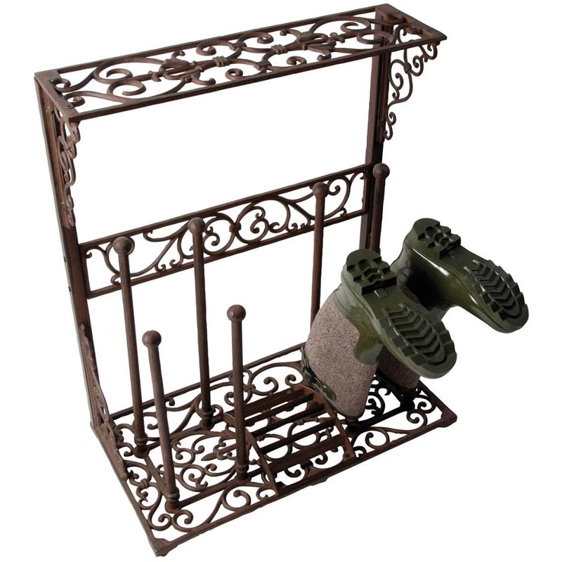 Esschert Design Étagère à bottes Taille L Fonte LH44 Esschert Design Étagère à bottes Taille L Fonte LH44