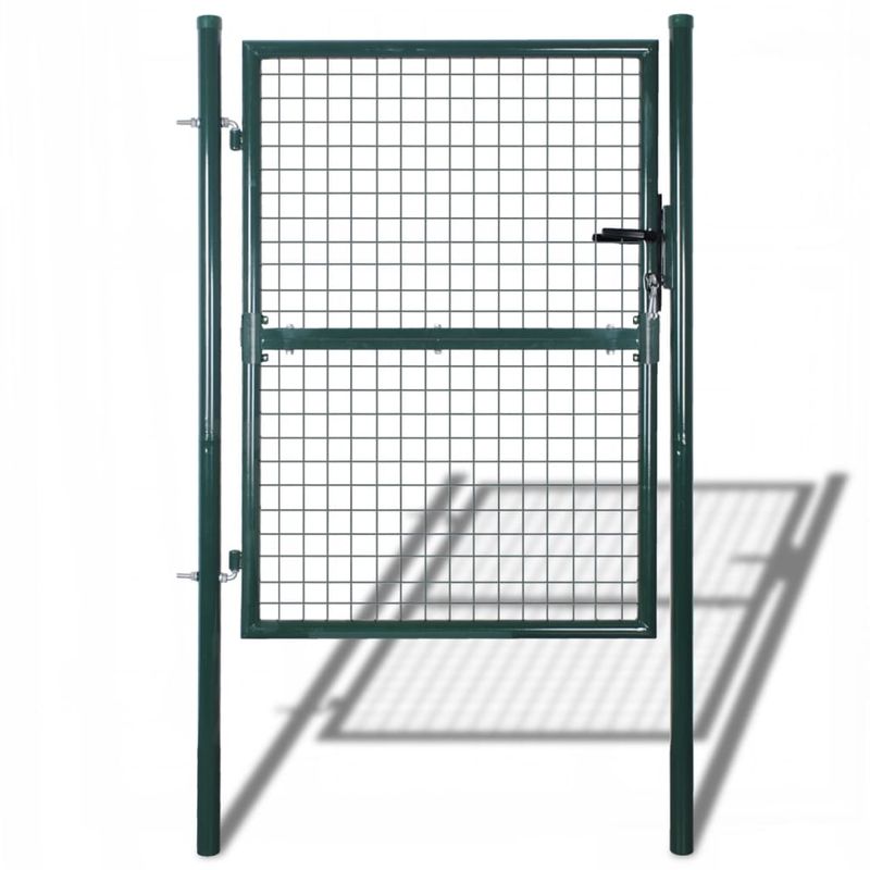 vidaXL Portail de Clôture en Grillage Galvanisée 85,5 x 150 cm / 100 200 vidaXL Portail de Clôture en Grillage Galvanisée 85,5 x 150 cm / 100 200