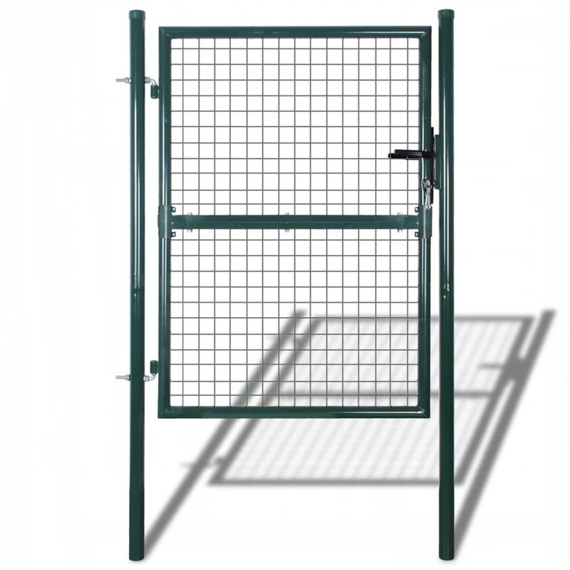 vidaXL Portail de Clôture en Grillage Galvanisée 85,5 x 175 cm / 100 225 vidaXL Portail de Clôture en Grillage Galvanisée 85,5 x 175 cm / 100 225