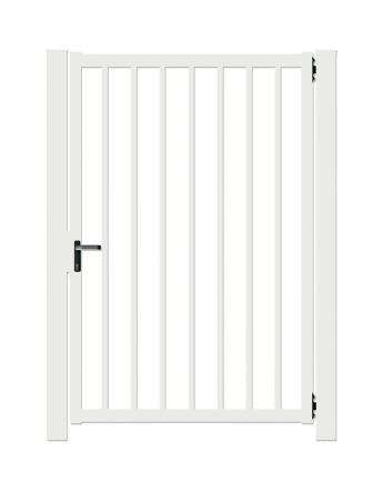 Portillon de Jardin Barreaudé Blanc - 1,5 mètre - CLOTURE & JARDIN