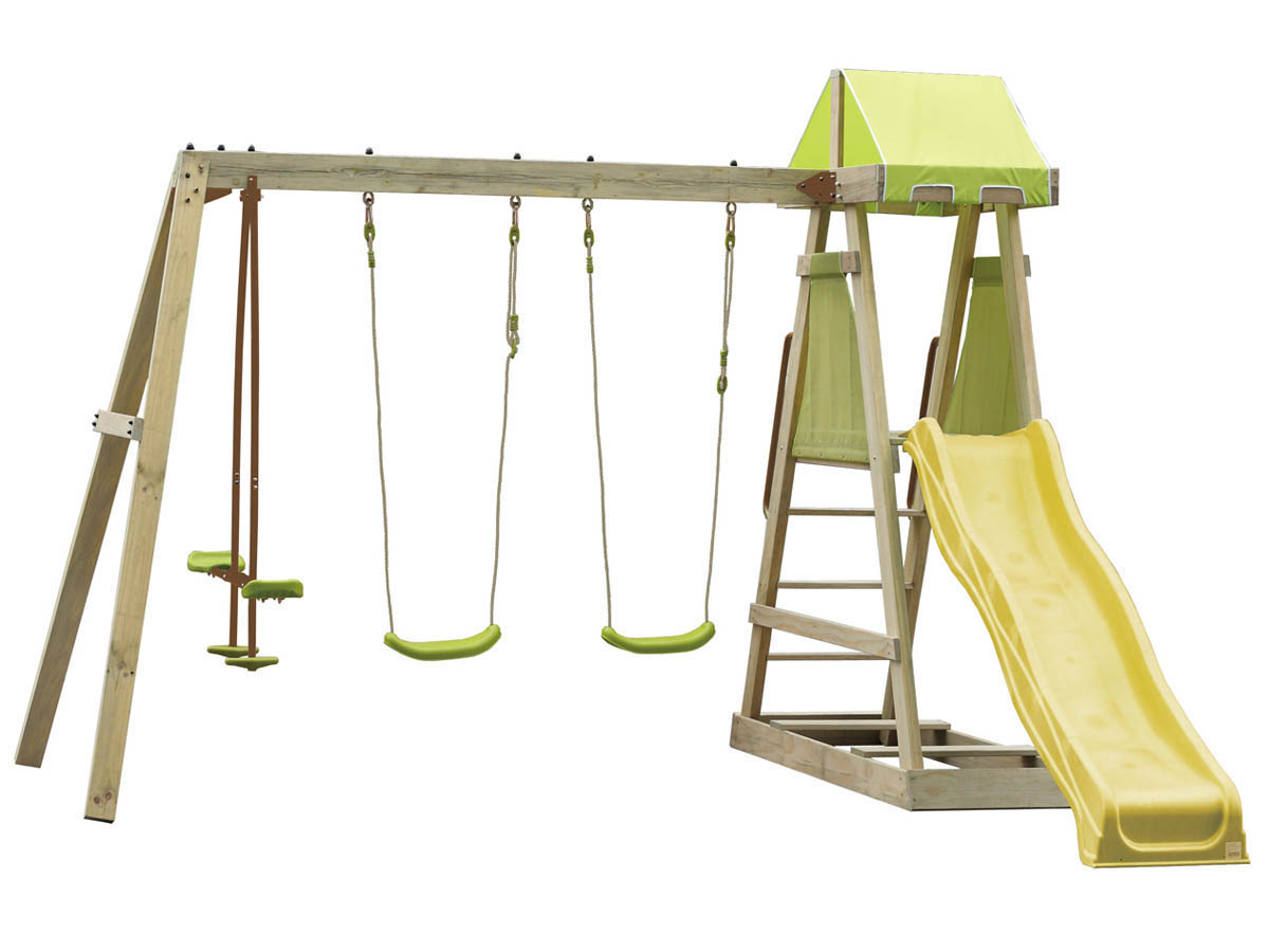 Portique bois Kiwi- 4 agrès- 2.39m