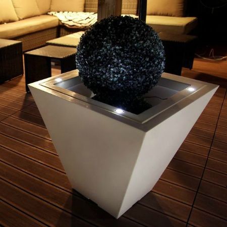 Pot de fleur lumineux carré LED 60cm